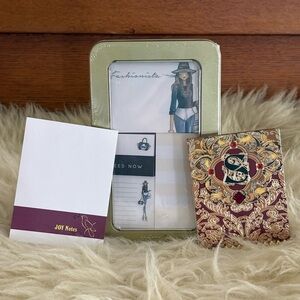 Set/3 Note Pads Journal Stationary Set